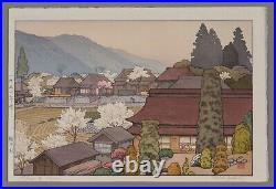 Toshi Yoshida Woodblock Village of Plums