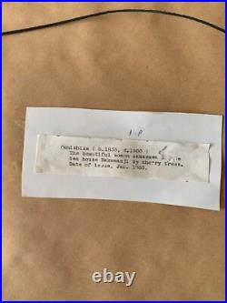 Toyohara Kunichika Original Antique Woodblock 1865 Modern Beauty Japan Framed