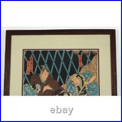 Toyokuni Kunisada (1786-1864) Original Antique Woodblock Print On Rice Paper