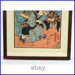Toyokuni Kunisada (1786-1864) Original Antique Woodblock Print On Rice Paper