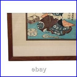 Toyokuni Kunisada (1786-1864) Original Antique Woodblock Print On Rice Paper