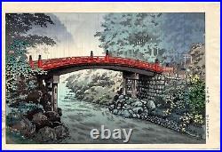 Tsuchiya KOITSU Sacred Bridge of the Nikko Shrine Japanese woodblock print