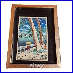 Tsuchiya Koitsu Arashiyama Framed Woodblock Print Vintage Japanese Art