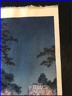 Tsuchiya Koitsu Benkei Bridge Japanese Woodblock Print 1933