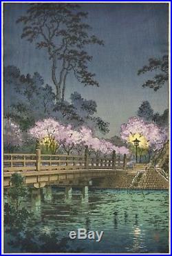 Tsuchiya Koitsu JAPANESE Woodblock Print SHIN HANGA Benkei Bridge