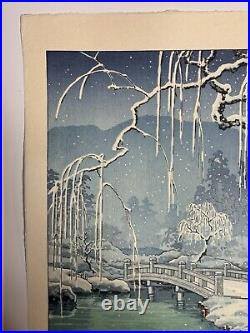 Tsuchiya Koitsu Japanese Woodblock Print Spring Snow Kyoto Maruyama Ukiyo-E