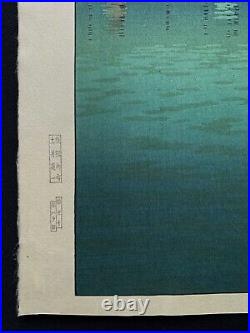 Tsuchiya Koitsu OLD JAPANESE Woodblock Print Numazu Harbour, Tokaido