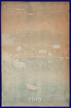 Tsuchiya Koitsu Tokaido Numazu Harbor antique Japanese Woodblock Print