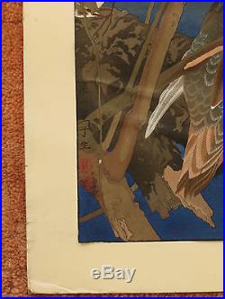 Tsuchiya Rakusan Beautiful, Large Japanese Woodblock Print Kacho-e II