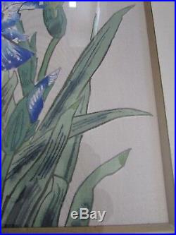 UKIYO-E Original Japanese Woodblock Print Blue IRIS Collectors Guild A151