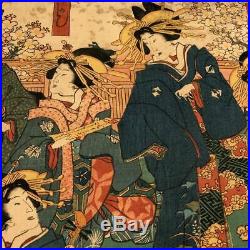 Ukiyo-eKunisada UtagawaOriginal Japanese woodblock print Kabuki AntiqueD38