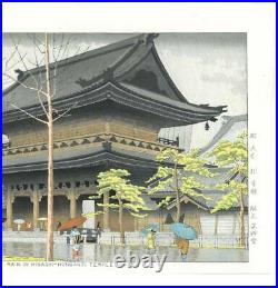 Ukiyo-e Japanese Woodblock Print Takeji Asano Higashi Honganji Japan Antique EX