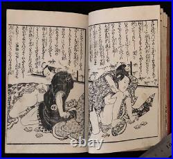 Ukiyo-e Shunga Book Woodblock Print Original 26 pic 19th century antique AB12002