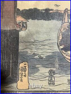 Ukiyo-e UTAGAWA KUNIYOSHI Japanese Original Woodblock Print Edo Nishiki-e