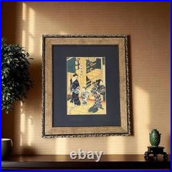 Utagawa Kunisada -Japanese Woodblock Print 1857 Women Getting Ready Antique