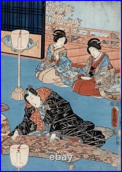 Utagawa Kunisada / Utagawa Toyokuni III Japanese Woodblock The Musical