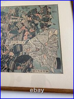 Utagawa Kuniyoshi Japan Wood Block Print Circa 1836 Yoshitsune And His 19