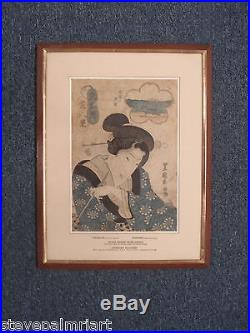 Utagawa Toyokuni 1769 1825 Japanese Woodblock Antique Art Print 02778