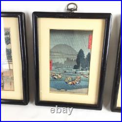 VINTAGE MCM Japanese Woodblock Print LOT Hiroaki Takahashi / Hiroshinge / Tomoe