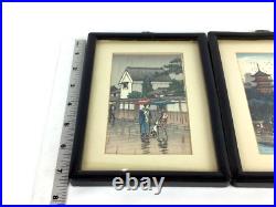 VINTAGE MCM Japanese Woodblock Print LOT Hiroaki Takahashi / Hiroshinge / Tomoe