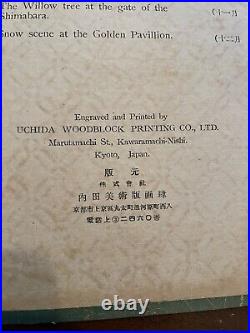 Vintage 40s Japanese Achido Woodblocks (12) FolioSet Kyoto Tomikichiro Tokuriki