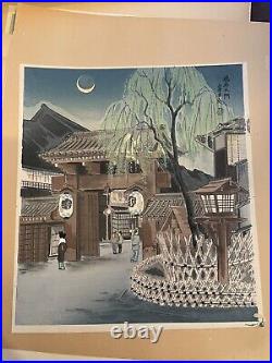 Vintage 40s Japanese Achido Woodblocks (12) FolioSet Kyoto Tomikichiro Tokuriki