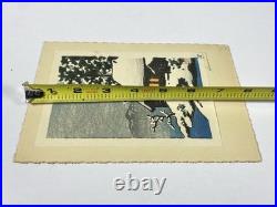 Vintage Hasui Kawase Japanese Woodblock Print Titled Snowy Cottage Rare Vintage Hasui Kawase Japanese Woodblock Print Titled Snowy Cottage Rare