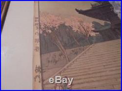 Vintage Hiroshi Yoshida Signed Japanese Woodblock Chion-in Temple Gate