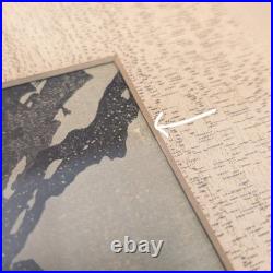 Vintage Japanese Art Woodblock Print Plum Blossom Moon Takahashi Biho 15x16