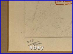 Vintage Japanese Embossed Woodblock Print by Haku Maki  Poem 70-5