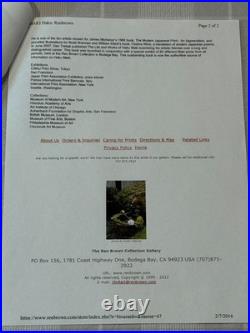 Vintage Japanese Embossed Woodblock Print by Haku Maki  Poem 70-5