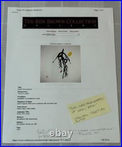 Vintage Japanese Embossed Woodblock Print by Haku Maki  Poem 70-5