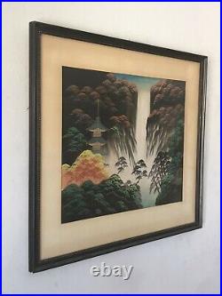 Vintage Japanese Woodblock Landscape Print -signed- Japan Modern Art