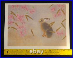 Vintage Japanese Woodblock Print Matsu Or Shoko Uemura Rabbit 14 3/8 X 10 1/8 in