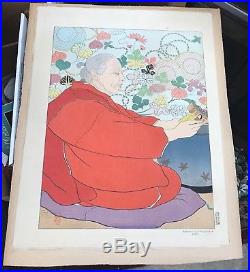 Vintage PAUL JACOULET Japanese Woodblock Print Souvenirs dAutrefois Signed