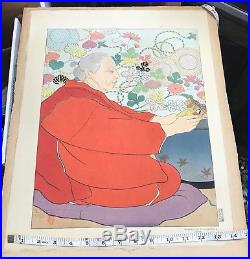 Vintage PAUL JACOULET Japanese Woodblock Print Souvenirs dAutrefois Signed