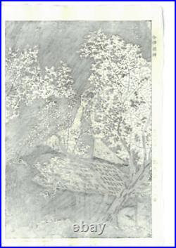 Vintage Shiro Kasamatsu woodblock print Yoshino Baigo mid-Showa Period