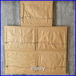 Vtg Framed Utagawa Hiroshige Japanese Woodblock Print Set Of 5