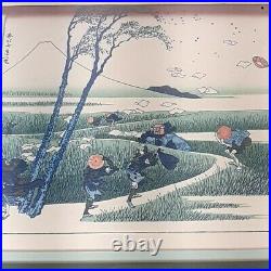 Vtg Hokusai Woodblock Print Ejiri in Suruga Province 36 Views of Mt Fuji Picture