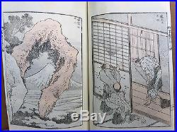 Woodblock Print Katsushika Hokusai 100 Views Of Mt Fuji 3 Volume Set Ehon