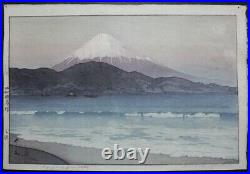 Woodblock print Hiroshi Yoshida Mt. Fuji, Miho from Japan