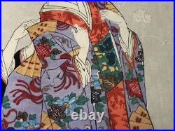 Y7855 WOODBLOCK PRINT Chikanobu triptych beautiful woman Japan Ukiyoe antique