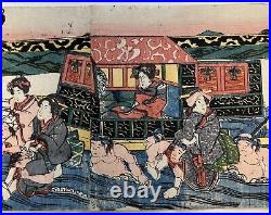 YASUTUNE Japanese Woodblock Print Ukiyo-e Edo Utagawa Mt Fuji Beauties