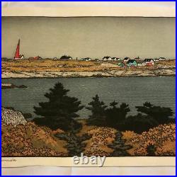 YOSHIDA TOSHIPeggy's Cove, Canada1975 Japanese woodblock prints