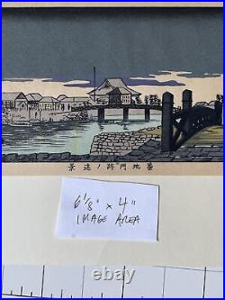 Yasuharu Inoue Japanese Woodblock Print Tsukiji Monzeki Kobayashi Student #4