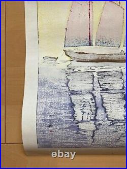 Yoshida Hiroshi Woodblock print on Japanese paper Morning (Hansen, asa)