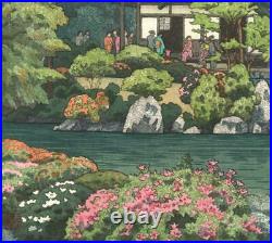 Yoshida Toshi #015112 Ginkaku Silver pavilion Kyot Japanese Woodblock Print
