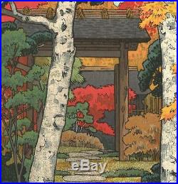 Yoshida Toshi #015401 Hakone Shinsengo Sangetsuan Japanese Woodblock Print