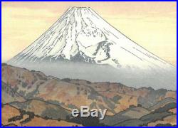 Yoshida Toshi #016203 Mt. Fuji from Nagaoka, Winter Japanese Woodblock Print