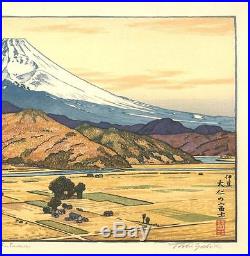 Yoshida Toshi #018301 Mt. Fuji from Ohito, Autmun Japanese Woodblock Print